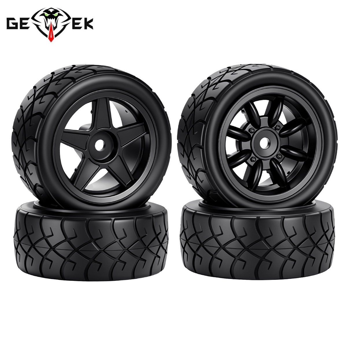 57MM Rubber Tire Plastic Wheel - Wheel Rim Rc review and price