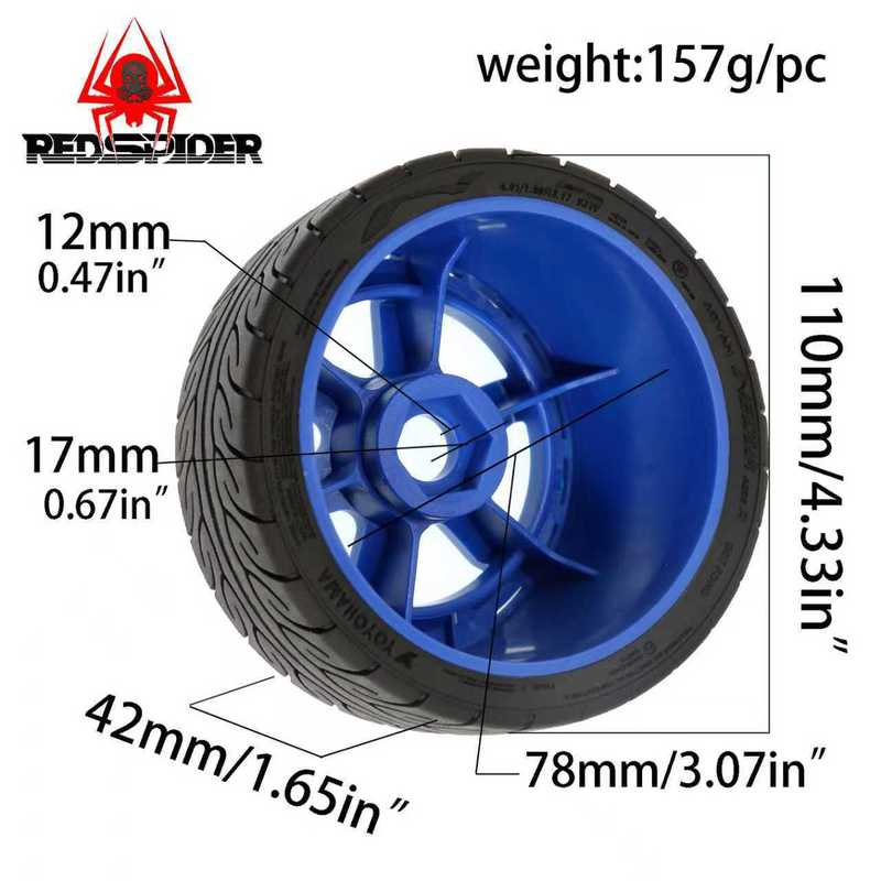 4pcs RC WRC Rally Tires and Wh - Wheel Rim Rc review and price