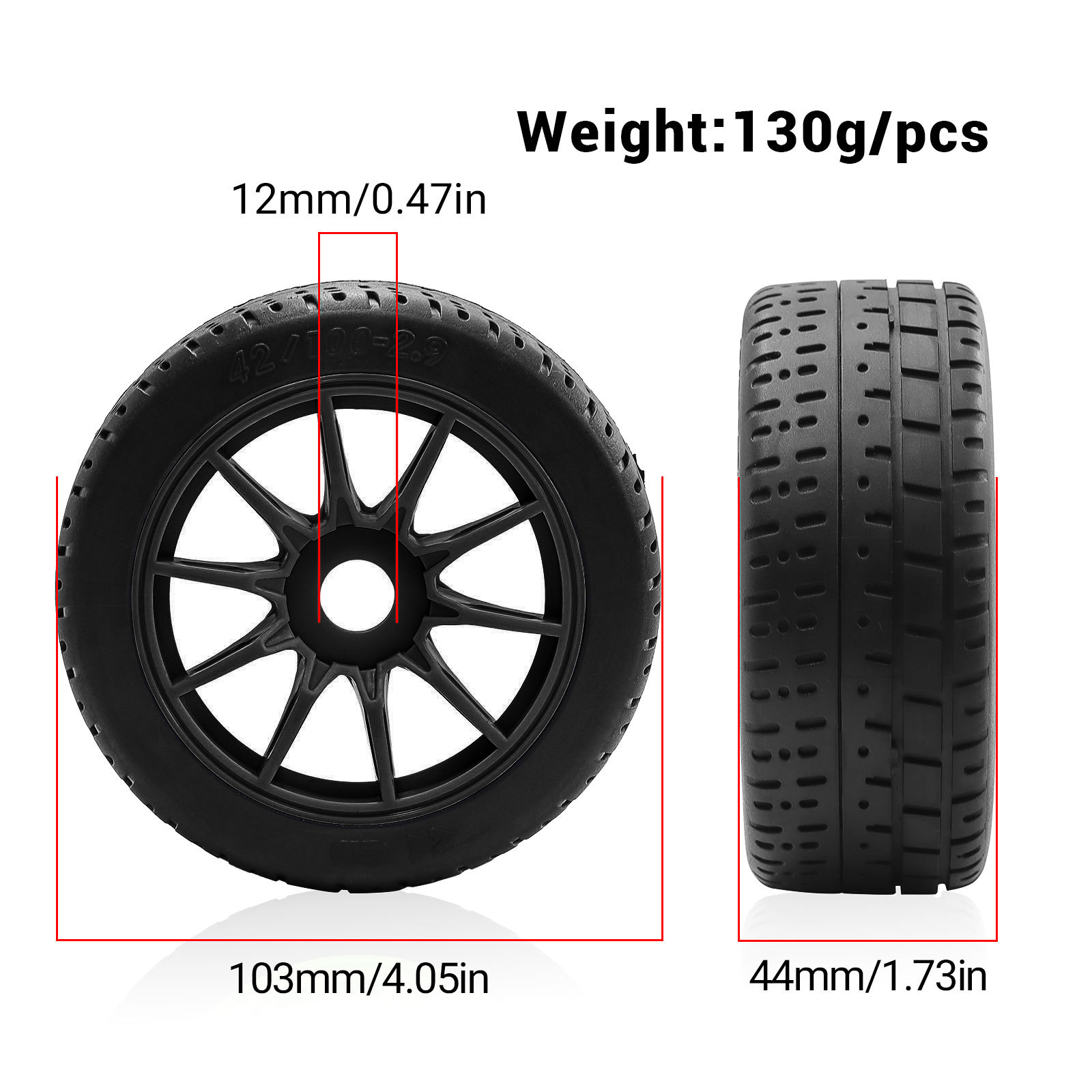 4pcs 100*44mm RC Wheel Rim & T - Wheel Rim Rc review and price